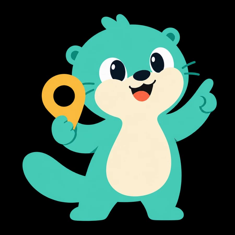 La mascotte Ottra vous présente fièrement un repère de destination
